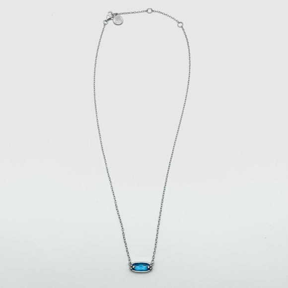 Freida Rothman Blue Pendant & Matte Platinum Rhodium Over Silver Necklace - Picture 3 of 5